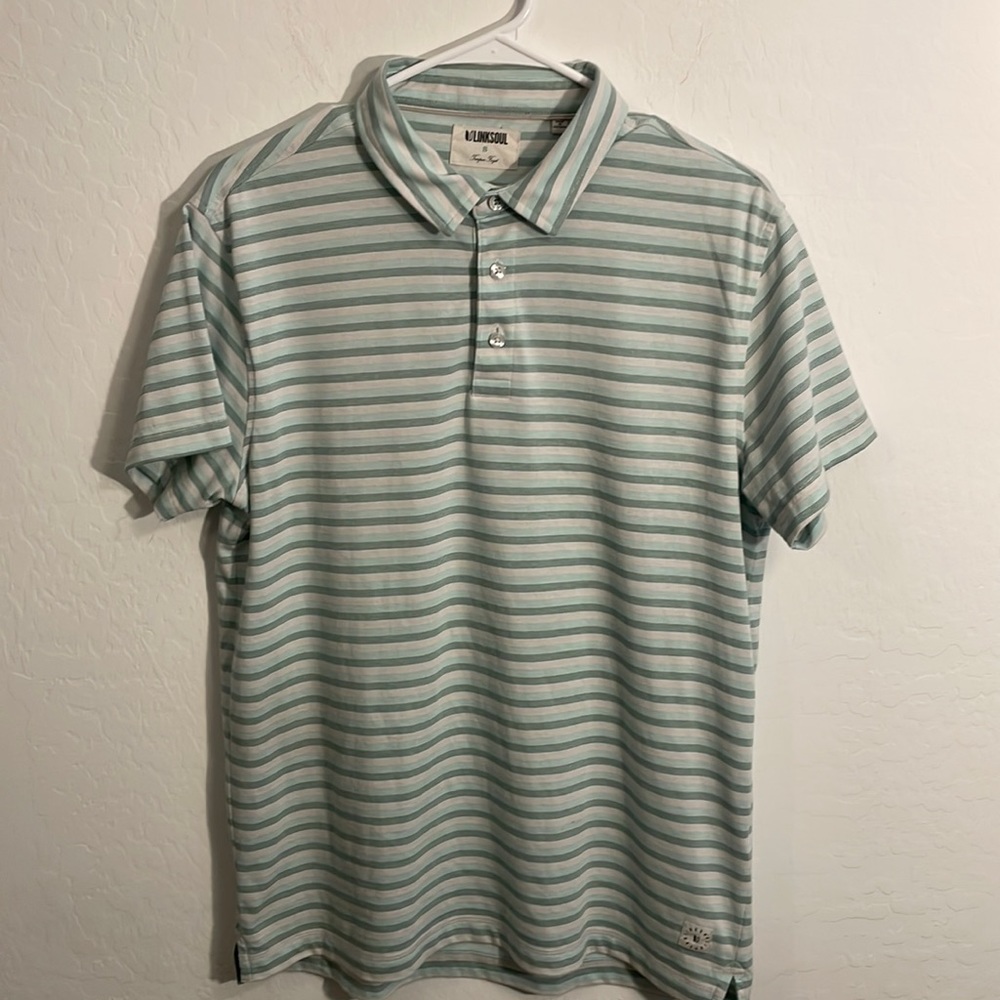 Striped Linksoul polo shirt. Size Small